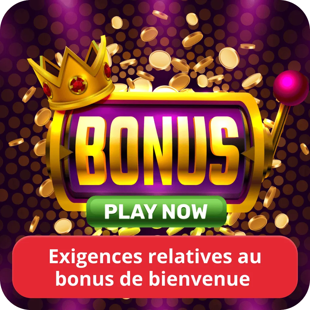 Exigences relatives au bonus de bienvenue 